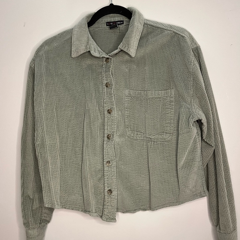 Women's Corduroy Jacket in Sage Green